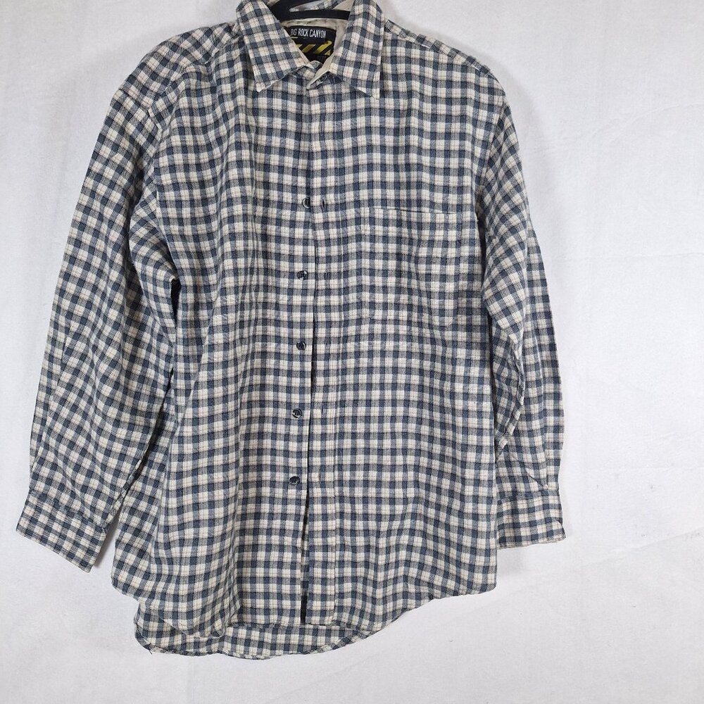Big rock Canyon Authentic rugged Wear plaid shirt size medium